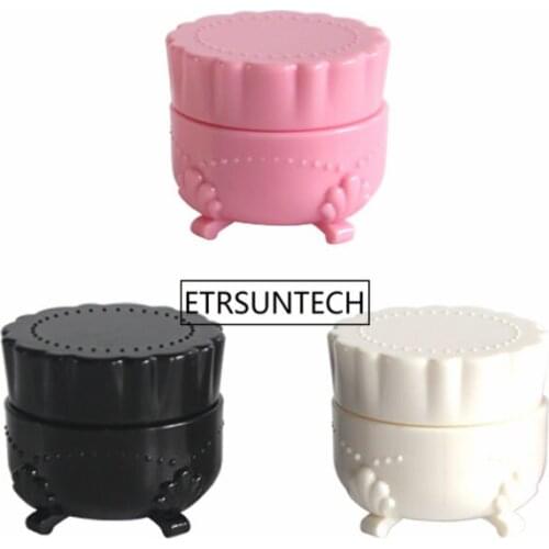 200pcs Black Plastic Empty Jar Pot Travel Cosmetic Sample Makeup Face Cream Containers Nail Art Organizer F3333