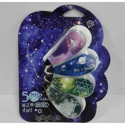 4 Pcs/set Novelty Star Sky Correction Correcting Tape Stationery Corrector Papeleria Student Gift School Supplies