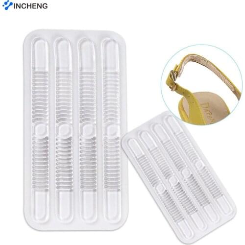 4pcs/Pack New Fashion Silicone Gel Heel Cushion protector Shoe Insert Pad Clear Insole