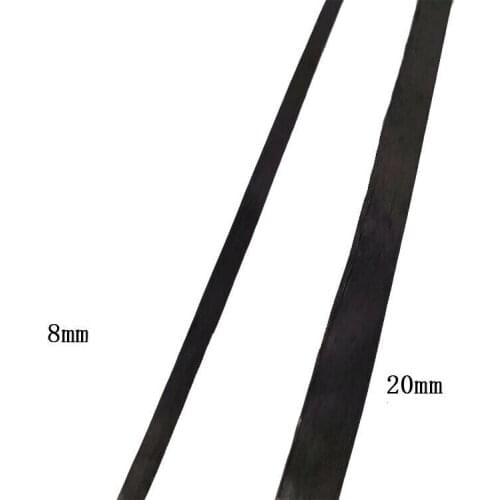 8mm/20mm Width Black T700 12k Carbon Fiber Fibre Yarn Ultrathin