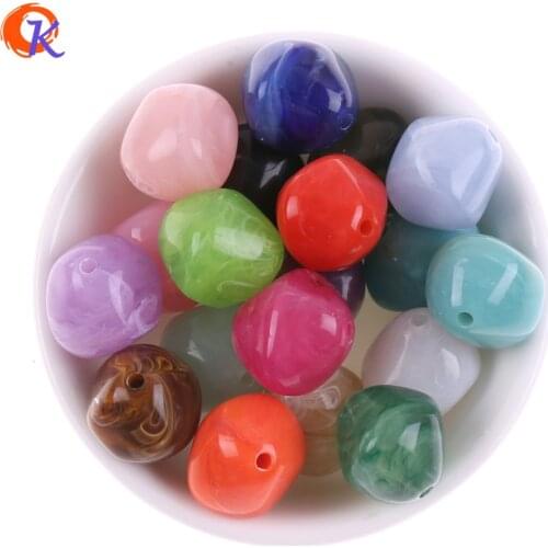 Choose Color Cordial Design 18x19mm 155pcs/lot Irregular Shape Acrylic Marble Effect Beads For DIY Beads Jewelry Necklace Making