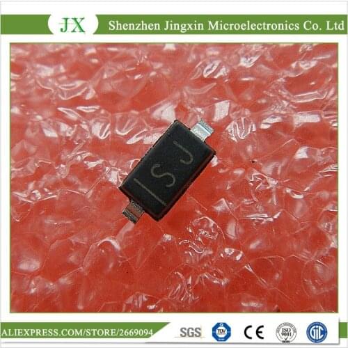 Free shipping 100PCS/lot 1N5817W 1N5817 5817 B5817W SJ SCHOTTKY DIODE SOD123 SMD