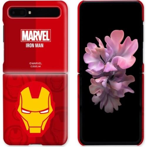 Marvel Samsung suitable for glaxys Z flip cartoon Marvel fall proof mobile phone case fall proof folding screen protective cover
