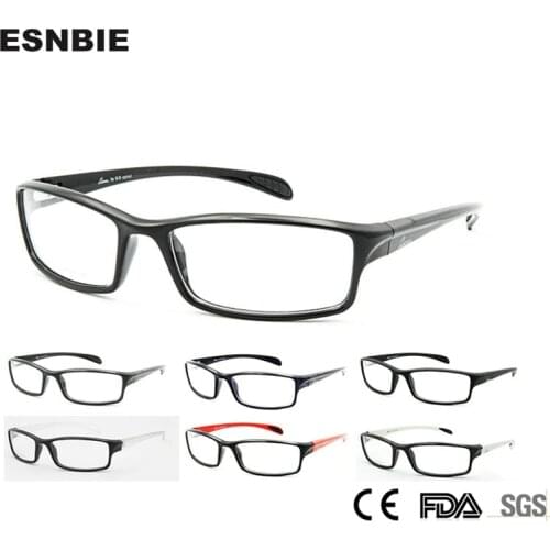 ESNBIE Men Accessories TR90 Frame 6 Base German Eyeglasses Frames Designer Prescription Computer Glasses Clear Lens