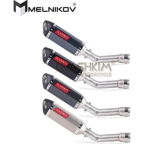 Motorcycle Exhaust Escape Muffler Middle Link Pipe Slip On For YAMAHA FZ1 N F S FAZER FZ1 FZ1N FZ1000 2005 to 2016 Exhaust