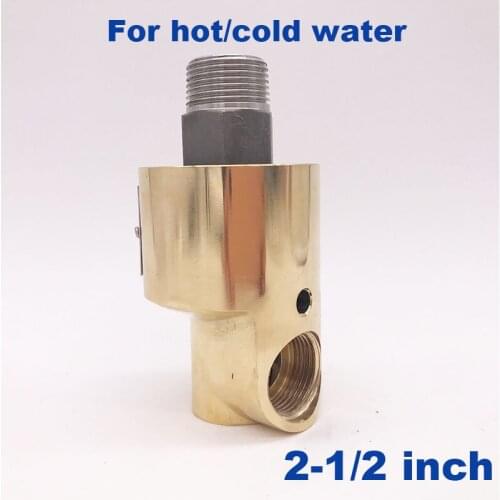 GOGO Left/Right-hand thread industrial brass swivel joint 50 degree C 120C water connector rotary 2 1/2 inch rotating fitting