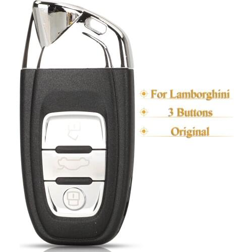 Kutery 5pcs 3 Buttons Original Replacement Remote Car Key Shell Case Cover For Lamborghini With Uncut Blade