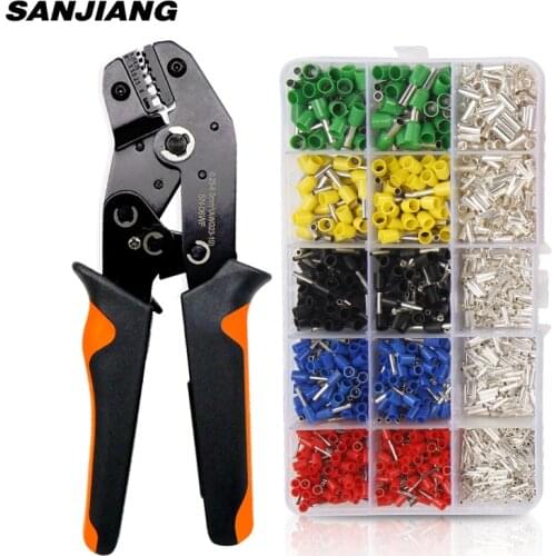 Wire Terminals Crimp Connectors Kit Insulated Uninsulated Wire End Ferrules Set Electrical Tube Crimper