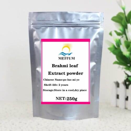 Hot Selling Pure Natural Brahmi Leaf Extract Powder, Po Luo Mi Ye, Improve Memory, Relieve Anxiety, Free Shipping