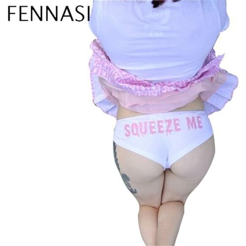 FENNASI Fashion Cotton Underwear Women Panties Letter Print Sexy Briefs Seamless Lingerie Girls Traceless
