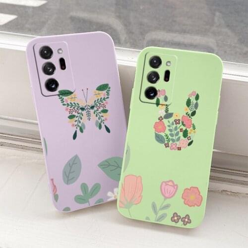 Side Print Plant Silicone Phone Case For SamsungGalaxy A72 A52 A42 A32 A22 A21S A02S A12 A02 A71 A51 A41 A31 Soft Back Cover