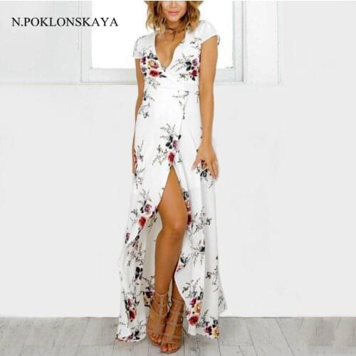 N.POKLONSKAYA White Summer Dresses