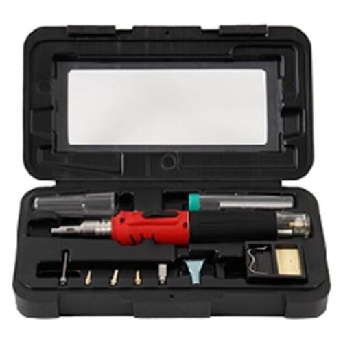 10-In-1 Gas Soldering Iron Case Set Multifunction HS-1115K Butane Lighter Spray Gun Set Welding Equipment