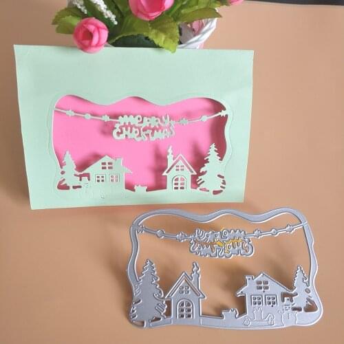 New metal cutting mold for Merry Christmas greeting card, used for DIY scrapbooks, cards, photo albums, handmade crafts