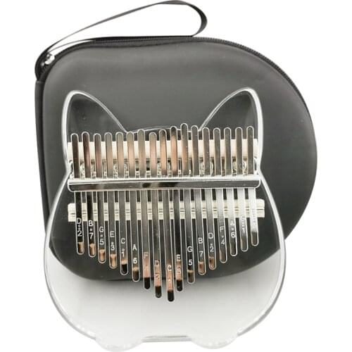 Kalimba Thumb Piano 17 Keys, Portable Transparent Acrylic Finger Piano,for Kids Adult Beginners Professional