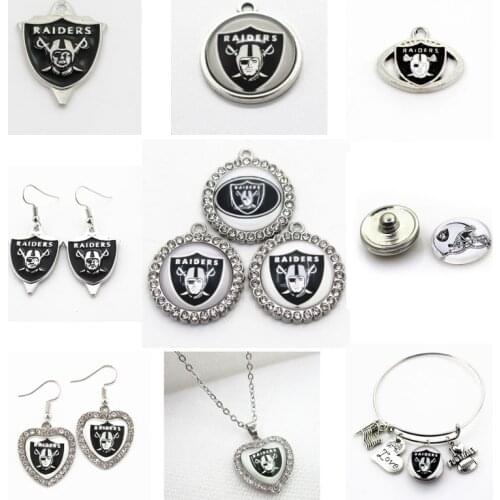 Football Oakland Dangle Charms Raider Mix Style DIY Pendant Bracelet Necklace Earrings Jewelry Making Accessories