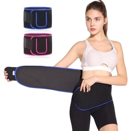 Adjustable Waist Tummy Trimmer Slimming Sweat Belt Weight Loss Band Fitness Workout Waistband for Men Women Home Exercise