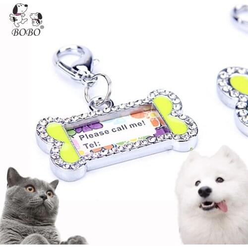 Hand-Written Pet Identity Card Dog ID Tag Cat Hang Tags Custom Pets ID Tags Stainless Steel Telephone Tag Dogs Accessory ID Tag