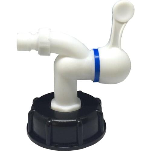 S60X6 IBC Tank Adapter 1/2" 3/4" 60mm Thread Water Connectors Valve Faucet Adapter Garden Irrigation Pipe Connection Tools