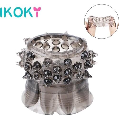 IKOKY Penis Ring Silicone Penis Sleeve Cock Ring Sex Toys for Men Male Clitoris Stimulation Enlargement Delay Ejaculation