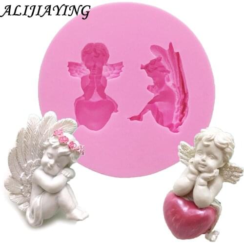 DIY silicone fondant cake baby Angel molds cake decoration tools chocolate mold Kitchen baking accessories D1010