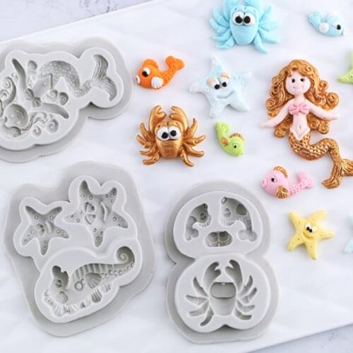 Ocean Series Silicone Mold Fondant Mould Cake Decorating Tool Chocolate, Gumpastes Mold, Sugarcraft ,Kitchen Gadgets