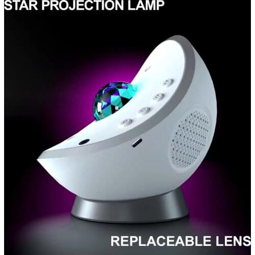 LED Christmas Galaxy Projector Light USB Star Disco Lights With Speaker Bluetooth Music Sleep Aid Aurora Bedroom Atmosphere Lamp