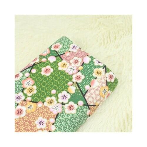 High quality cotton patchwork Beautiful flowers stamping printing tissu coton Handmade DIY patchwork bag clothing fabric