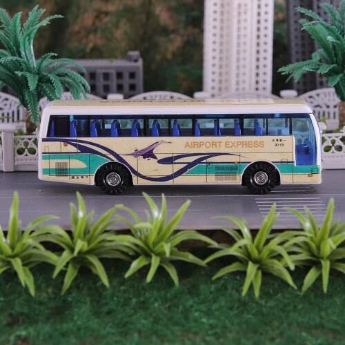 High Quality Bus Model Mini Plastic Classic Minibus Car Desktop Decor Kids Collectible Toy