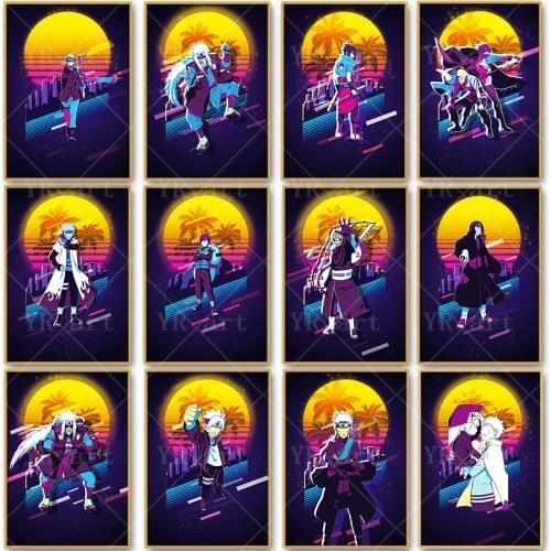 Japanese Anime Pictures Naruto Poster Print Sasuke Kakashi Wall Art Canvas Painting Modern Room Home Decoration Mural Cuadros