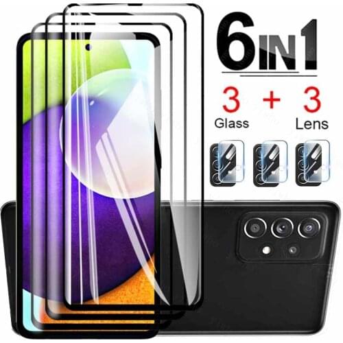 For Samsung Galaxy A52 Glass For Samsung A52 Tempered Glass Screen Protector For Samsung A12 A42 A82 A72 A32 camera Lens Glass