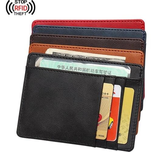 Zongshu fashion RFID Card Wallet male Credit Card Cardholder female ID card holder male organizer business card holder