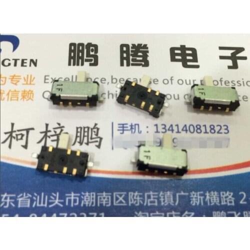 1PCS Original Japanese COPAL CMS-2214TA toggle switch 6 feet 2 gear side dial inner patch 6 feet sliding