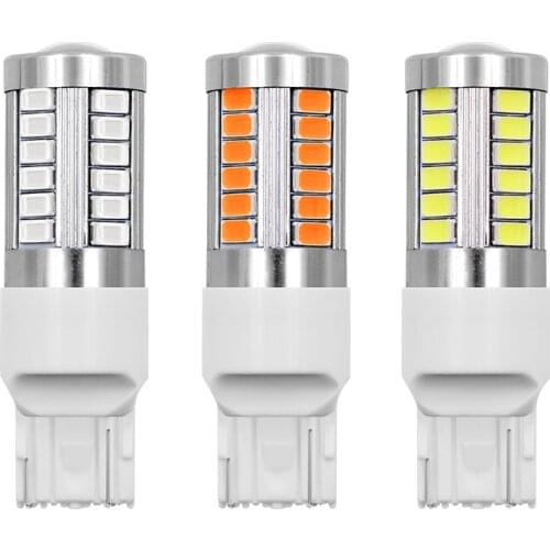 2pcs 1156 BAU15S PY21W T20 7440 7443 1157 LED Bulbs For Cars Turn Signal Lights Amber/Orange Lighting White Red 5630 33SMD