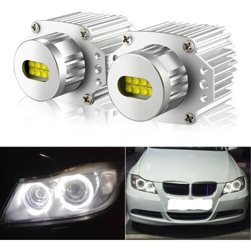 2pcs 80W Canbus LED Car Halo Rings Angel Eyes Bulbs For BMW 3 series E90 E91 Pre-facelift 2005 2006 2007 2008 Headlights Lamps