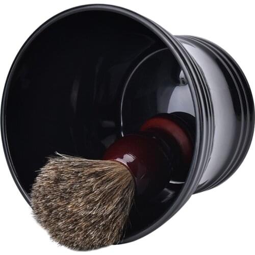 2018 Hot JETTING 1Pcs Men Shaving Durable Brush Bowl Mug Resin Acrylic Shave Soap Cup Black