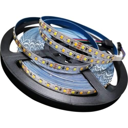 5m DC12v 24V 2835 dimmable CCT LED Stip Double Color 120leds/m Red Green Blue Makeup Mirror Showcase Cabinet LED FlexibleTape