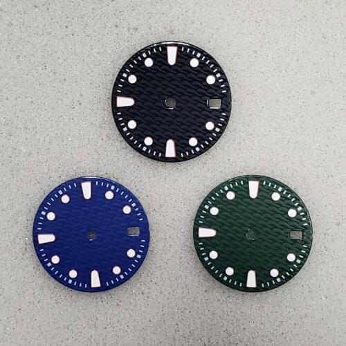Watch accessories 29mm corrugated dial with four hands without hands, suitable for 8215, 8200 and Pearl 2813 movements