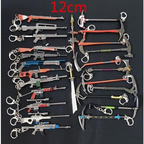 Hot Sale Game Surrouding Keychain Fortress night Weapon Model Key Chains Alloy Key Holders For Fans Gifts Blister Card Package