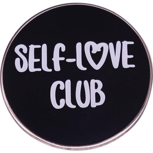 Black round Sorta Goth Enamel Pin