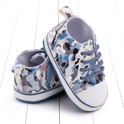 Baby Shoes Boy Girl Solid Sneaker print Soft Anti-Slip Sole Newborn camouflage First Walkers Toddler Casual Canvas