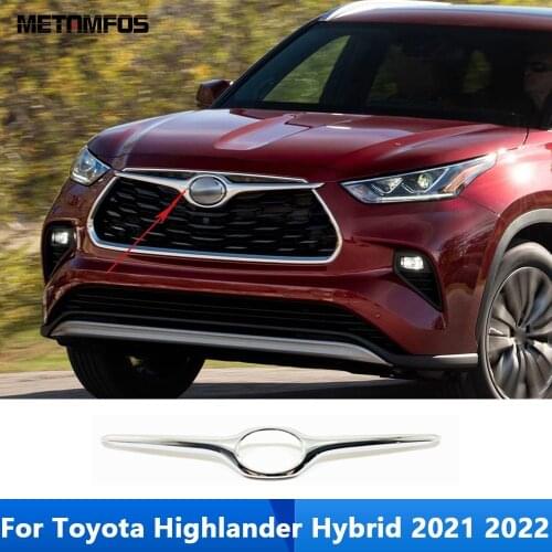 For Toyota Highlander Hybrid 2021 2022 Front Grille Car Logo Emblem Badge Cover Trim Decoration Sticker Accessories Car Styling