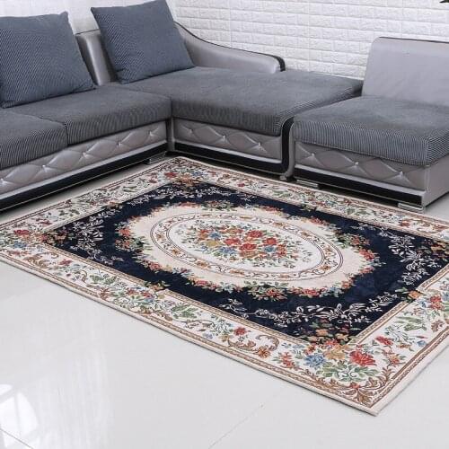 Europe Floral Parlor Carpets Living Room Countryside Style Bedroom Rug Jacquard Coffee Bedside Rugs Floor Table Mat And Carpet