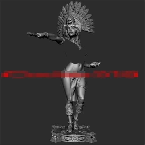 Resin Figure 1/24 Scale Model Kit Priestess Assembling Model Resin Kit Colorless Self-Assembled Toys R380