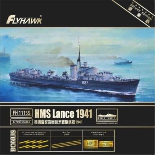 Flyhawk FH1115S 1/700 HMS Lance 1941 (Deluxe Edition) - Scale Model Kit