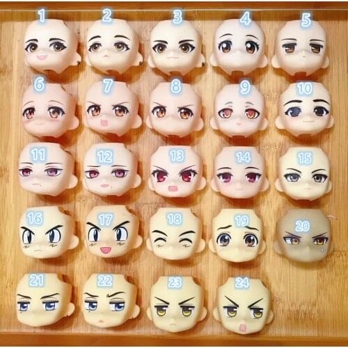 GSC clay face red yellow pupil black pupil replacement face magic change BODY9 OB11 baby doll face doll accessories