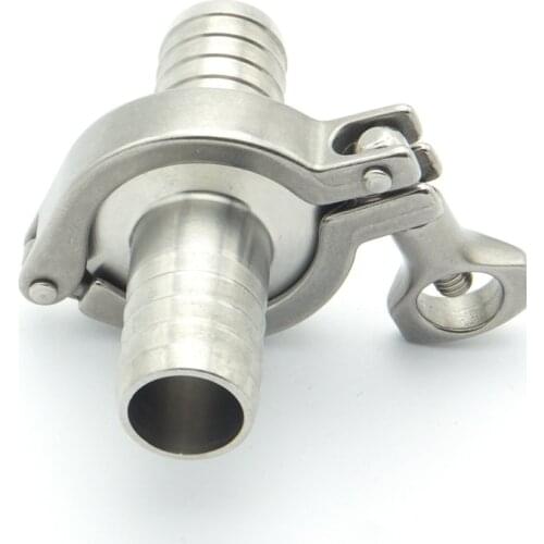 304SS Sanitary Fitting Set 6mm 8mm 10mm 12.7mm 14mm 16mm 19mm 25mm 32mm 38mm 45mm Hose Barb Ferrule + Tri Clamp + Silicon Gasket