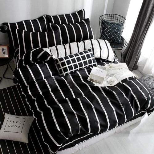 3/4pcs black and white checkered king queen full twin size bedding set duvet cover sets include duvet cover bed sheet pillowcase