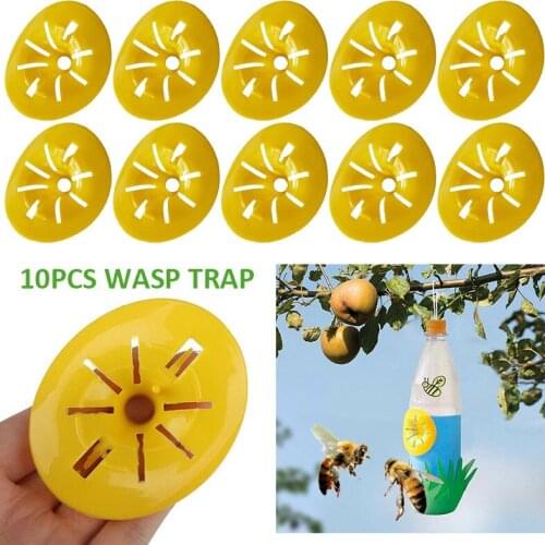 10PCS Bee Wasp Traps Non-toxic Flower Shaped Reusable Insects Hornets Catcher Yellow Jacket Killer Pest Control Hornet Traps