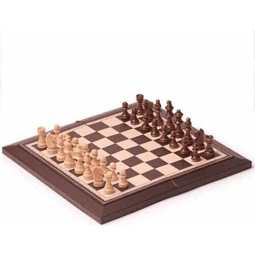 Cortex Magnetic Chess Set Folding Portable Chessboard Adult Children Travel Board Games Manual Edging Seam Routing Kids Gifts